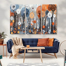 Abstract Winter Landscape Canvas Wall Art Print - Large