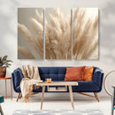 Pampas Grass Canvas Wall Art - Elegant Neutral Decor for