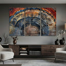 Abstract Tree Ring Wall Art Canvas Print – Colorful Framed