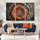 Wood Grain Canvas Wall Art - Framed Abstract Tree Ring