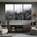 Misty Forest Canvas Wall Art – Serene Triptych Nature Print by MyGreatCanvas | Canvas Wall Art Prints | Photo Prints & Wall Decor