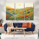 YAYOI KUSAMA Colorful Dot Art Landscape Canvas - Framed