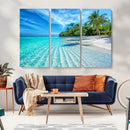 Tropical Beach Wall Art Canvas Print - Serene Ocean