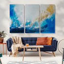 Blue Abstract Print - Dynamic Ocean-Inspired Canvas Wall Art