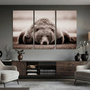 Grizzly Bear Wall Art Print - Bear Canvas Wall Art - Rustic