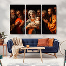 Religious Canvas Wall Art Print - Madonna and Child with