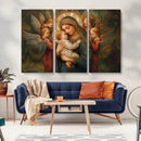 Mary Jesus Canvas Wall Art Print - Madonna and Child with
