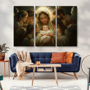 Mary Jesus Canvas Wall Art Print - Madonna and Child with