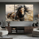 Abstract Horse Wall Art Canvas Print – Large Western