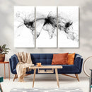 Abstract World Map Wall Art – Framed Geometric Line Canvas by MyGreatCanvas | Canvas Wall Art Prints | Photo Prints & Wall Decor