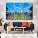 Wrigley Field Chicago Cubs Panoramic Art Multi-Piece Canvas