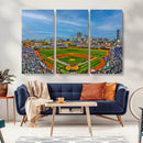 Wrigley Field Chicago Cubs Panoramic Canvas Print –