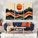 Mountain Triptych Wall Art Canvas Print – Western Nature