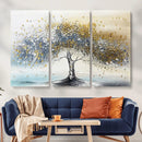 Golden and Silver Tree Wall Art – Framed Elegant Leaves by MyGreatCanvas | Canvas Wall Art Prints | Photo Prints & Wall Decor