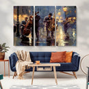 Afro Abstract Jazz Music Wall Art Canvas Print – Colorful