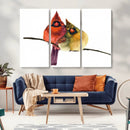 Cardinal Bird Canvas Wall Art - Male and Female Cardinal