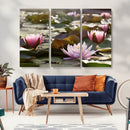 Lotus Flower Wall Art Canvas Print, Water Lily Large Wall