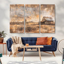 Rustic Farmhouse Wall Art Canvas Print | Barn and Field