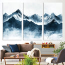Snowy Peaks Wall Art – Framed Misty Mountain Canvas Artwork by MyGreatCanvas | Canvas Wall Art Prints | Photo Prints & Wall Decor