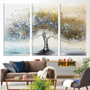 Silver Tree Wall Art – Framed Golden Leaves Canvas Artwork, by MyGreatCanvas | Canvas Wall Art Prints | Photo Prints & Wall Decor
