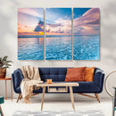 Ocean Sunset Canvas Wall Art Print – Tranquil Seascape