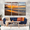 Sunset Wall Art Print - Stunning Beach Sunset Canvas Artwork