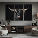 Majestic Longhorn Bull Wall Art Canvas Print – Dark by MyGreatCanvas | Canvas Wall Art Prints | Photo Prints & Wall Decor