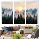 Misty Forest Wall Art – Framed Sunrise Pines Canvas Artwork, by MyGreatCanvas | Canvas Wall Art Prints | Photo Prints & Wall Decor