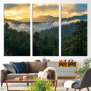 Mountain Sunrise Wall Art – Framed Pine Forest Canvas by MyGreatCanvas | Canvas Wall Art Prints | Photo Prints & Wall Decor