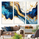 Blue Gold Flow Wall Art Canvas Print – Framed Marble Design by MyGreatCanvas | Canvas Wall Art Prints | Photo Prints & Wall Decor