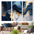 Blue Marble Wall Art Canvas Print – Framed Gold Veins by MyGreatCanvas | Canvas Wall Art Prints | Photo Prints & Wall Decor