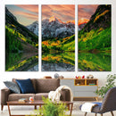 Wall Art Canvas Print – Sunset Glow Mountain Canvas, Peaks by MyGreatCanvas | Canvas Wall Art Prints | Photo Prints & Wall Decor