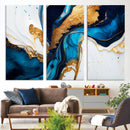 Gold Blue Abstract Canvas Print, Elegant Navy and Gold by MyGreatCanvas | Canvas Wall Art Prints | Photo Prints & Wall Decor