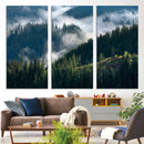 Misty Forest Wall Art Canvas Print – Pine Hills Foggy