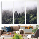 Misty Forest Wall Art Canvas Print – Foggy Pines Pine Valley