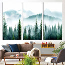 Pine Forest Wall Art Canvas Print – Misty Mountains Foggy by MyGreatCanvas | Canvas Wall Art Prints | Photo Prints & Wall Decor