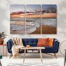 Ocean Sunset Wall Art Canvas Print – Framed Sandy Shore