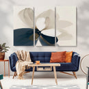 Minimal Flower Wall Art Canvas Print – Framed Beige Bloom