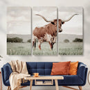 Texas Longhorn Wall Art – Framed Spotted Cattle Canvas by MyGreatCanvas | Canvas Wall Art Prints | Photo Prints & Wall Decor