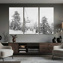 Ski Lift Wall Art – Framed Snowy Mountain Canvas Artwork by MyGreatCanvas | Canvas Wall Art Prints | Photo Prints & Wall Decor