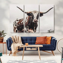 Texas Longhorn Wall Art – Framed Spotted Bull Canvas by MyGreatCanvas | Canvas Wall Art Prints | Photo Prints & Wall Decor