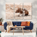 Texas Longhorn Wall Art – Framed Resting Bull Canvas by MyGreatCanvas | Canvas Wall Art Prints | Photo Prints & Wall Decor