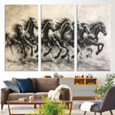 Galloping Horses Wall Art Canvas Print – Framed Wild