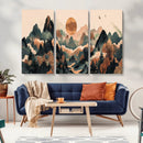 Wood Mountain Landscape Wall Art Canvas Print – Framed