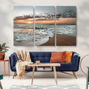 Ocean Sunset Wall Art Canvas Print – Framed Beach Waves