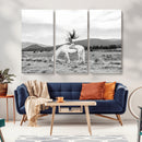 White Horse Wall Art Canvas Print – Framed Woman Rider