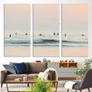 Pastel Ocean Wall Art Canvas Print – Framed Soft Sunset Calm