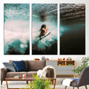 Vibrant Aquatic Motion Wall Art Canvas Print – Framed