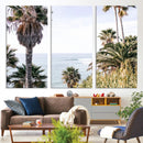 Coastal Palm Trees Wall Art Canvas Print – Framed Ocean