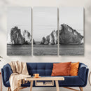 Coastal Wall Art – Framed Black White Ocean Canvas Artwork, by MyGreatCanvas | Canvas Wall Art Prints | Photo Prints & Wall Decor